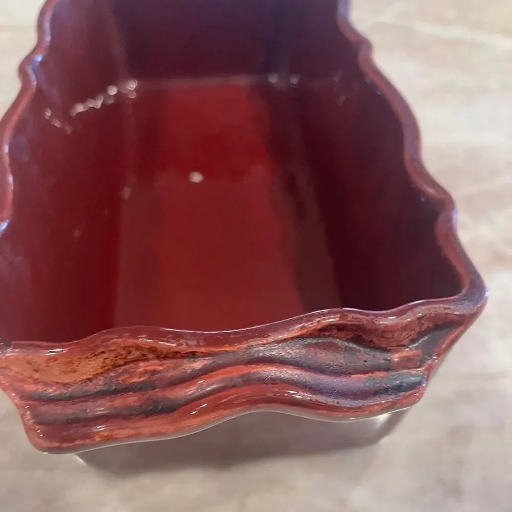 Appolia stoneware french bread pan brown glaze  France